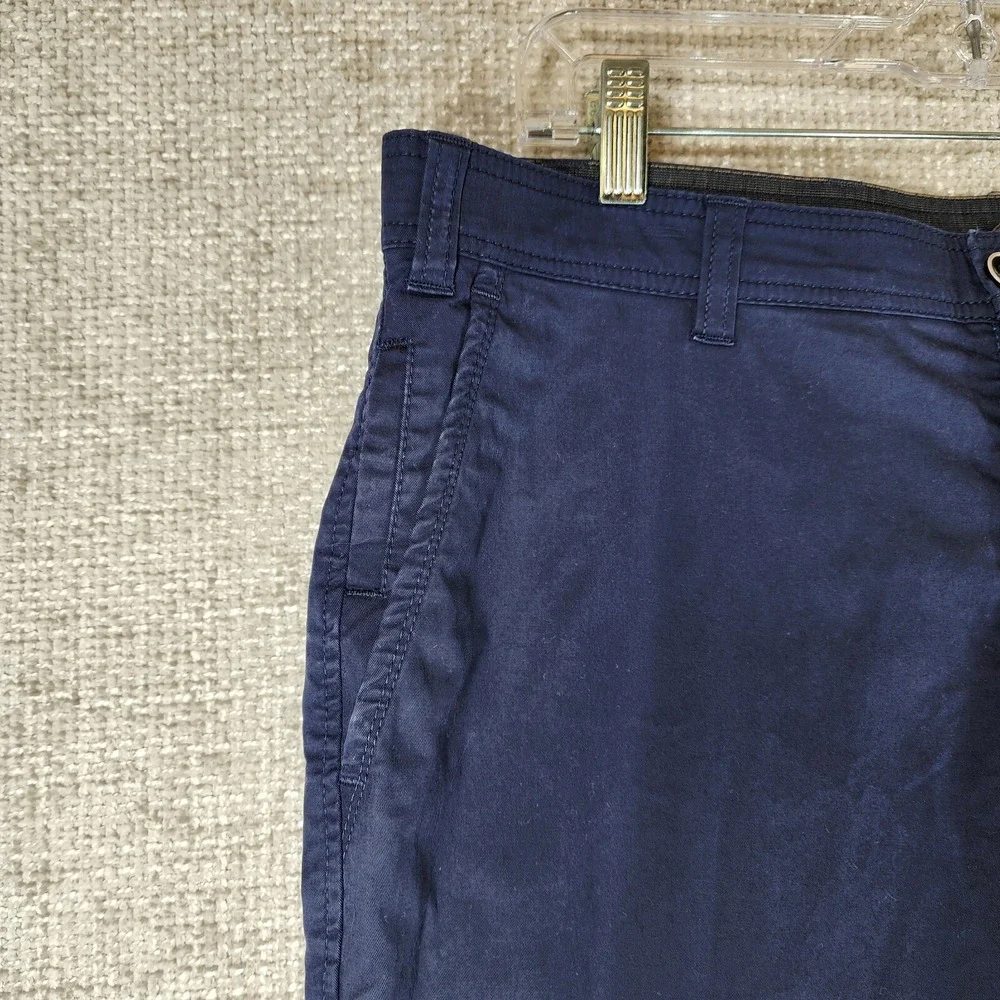 Bruhl Bros.® Nizza Stretch Cotton Trousers Mens 36x33.5 Navy Blue German Made